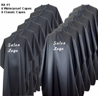 Branding Kit #1: 6 Waterproof Capes/6 Classic Capes- $29.95 each